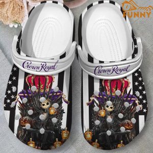 Jack Skellington Crown Royal Purple Halloween Crocs