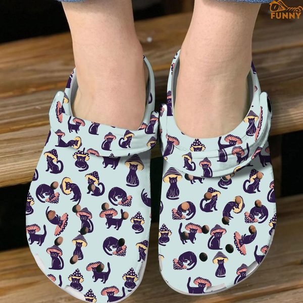 Mushroom Cat Crocs Classic Clog Shoes