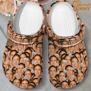 Nicolas Cage Face Pattern Crocs