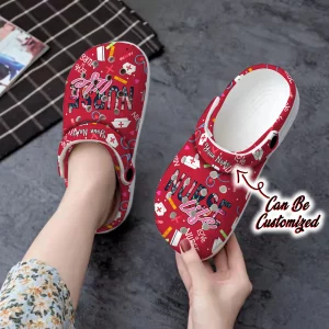 Nurse Life Red Crocs Classic Clog, Love A Nurse