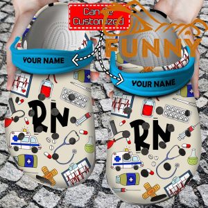 Nurse Rn Pattern Crocs 1