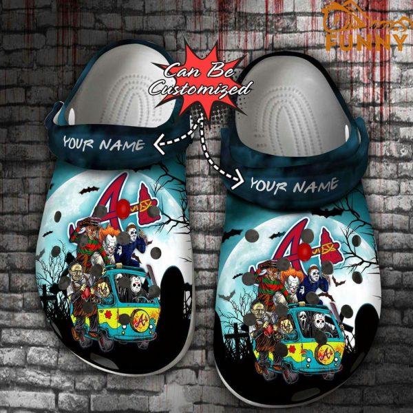 Personalized Atlanta Braves Crocs, Halloween Scary Movie Clog Shoes