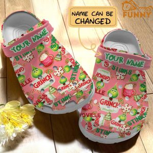 Personalized Baby Grinch Christmas Crocs 2