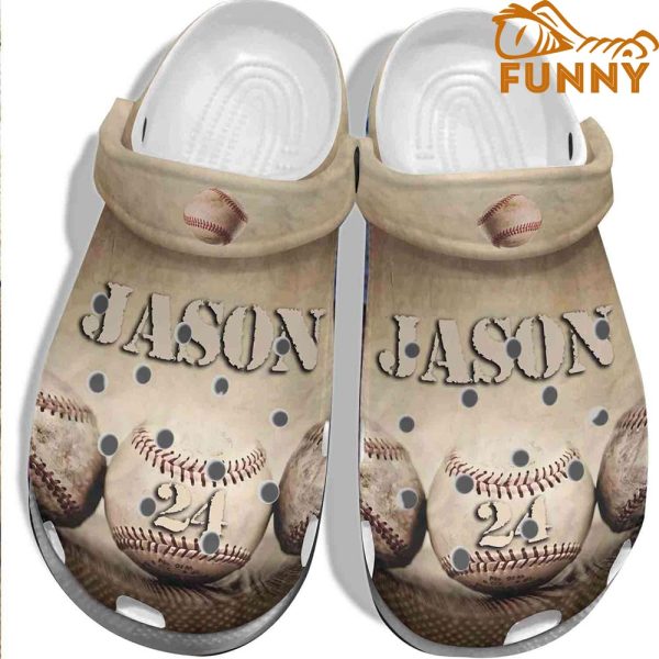 Personalized Baseball Ball Crocs Crocband Clogs