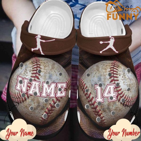 Personalized Baseball Crocs Crocband Clogs