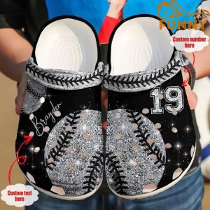 Personalized Baseball Diamond Black Crocs