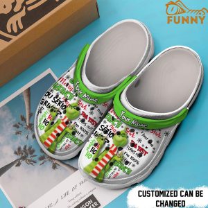 Personalized Green Grinch Christmas Crocs 2