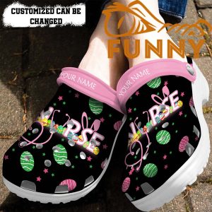 Personalized Happy Easter Nurse Crocs