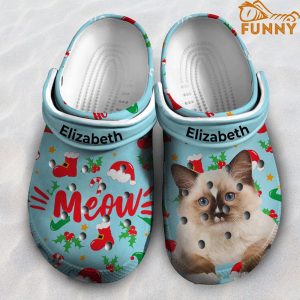 Personalized Meow Christmas Crocs