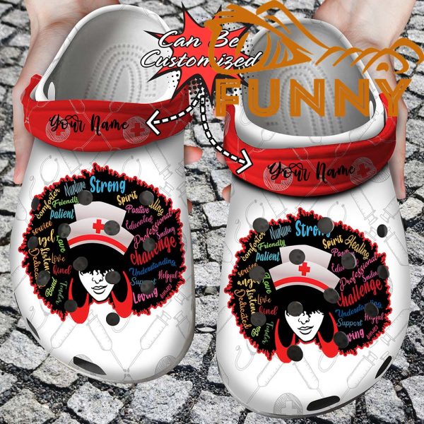 Personalized Nurse Black Woman Crocs Classic Clog