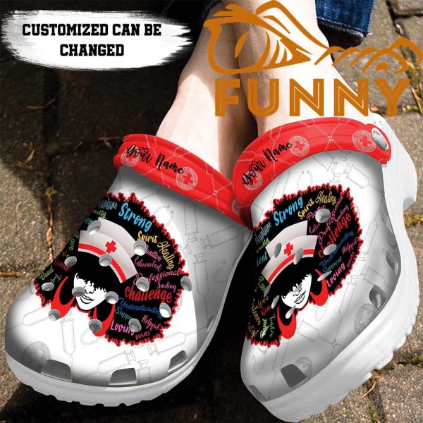 Personalized Nurse Black Woman Crocs Classic Clog