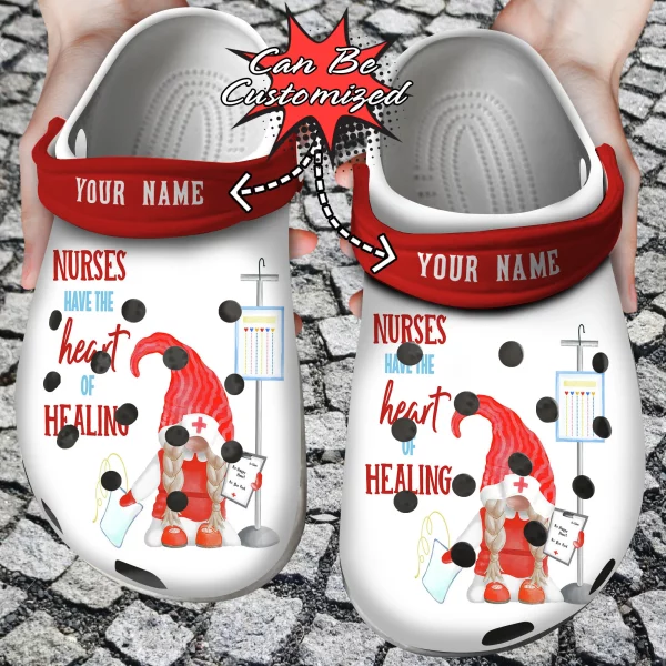 Personalized Nurse Gnome Healing Crocs