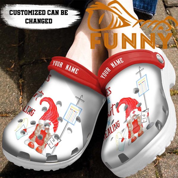 Personalized Nurse Gnome Healing Crocs
