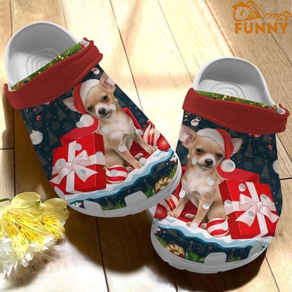 Santa Chihuahua Christmas Crocs