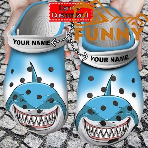 Shark Face Custom Crocs With Name 1