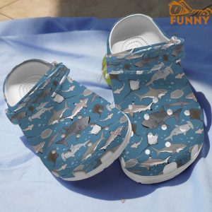 Shark Pattern Fishing Crocs 1