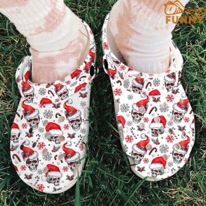 Skull Pattern Christmas Crocs