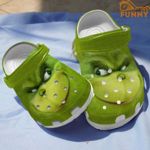 Smiling Grinch Face Christmas Crocs 1