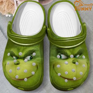 Smiling Grinch Face Christmas Crocs 2