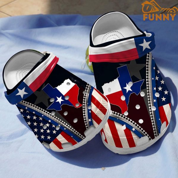 Texas Flag Crocs