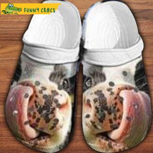 3D Crazy Cow Face Crocs