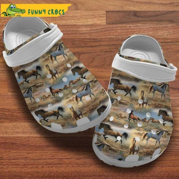 Amazing Horses Pattern Crocs
