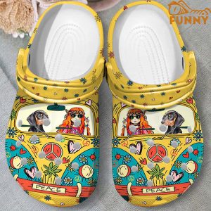 America Dachshund Hippie Crocs