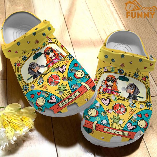 America Dachshund Hippie Crocs