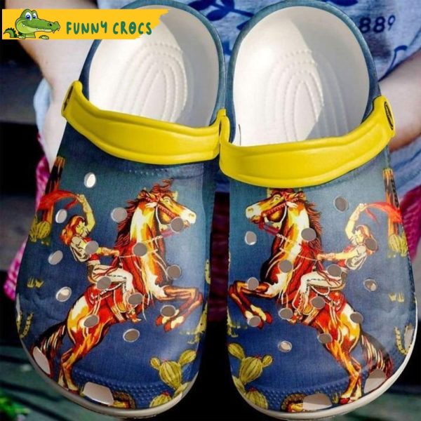 Barrel Racing Girl Loves Horse Crocs