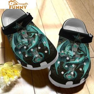 Beautiful Green Dragon Crocs