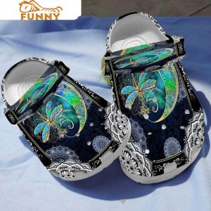 Beautiful Moon Dragonfly Crocs