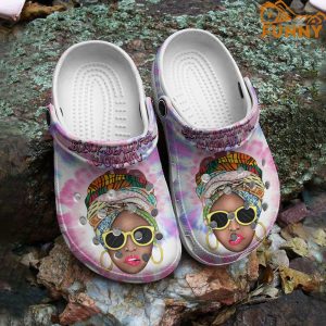 Black Beautiful Woman Hippie Crocs 2