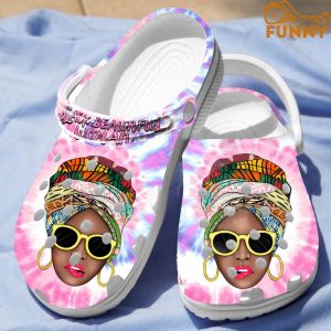 Black Beautiful Woman Hippie Crocs 3