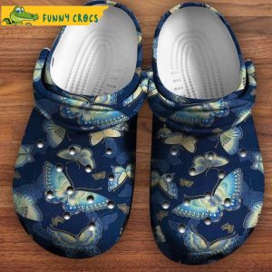 Blue Butterfly Crocs