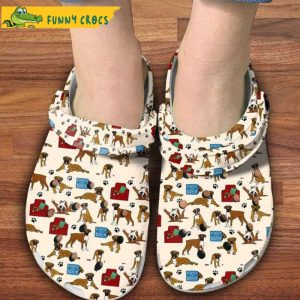 Boxer Dog Seamless Pattern Crocs