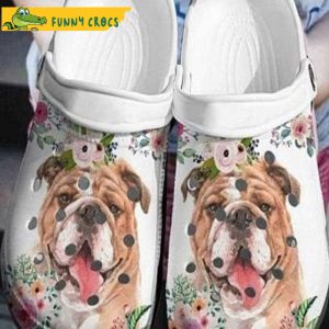 Bulldog Flower Dog Crocs