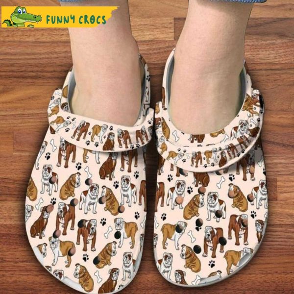 Bulldog Pattern Crocs