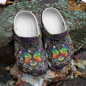 Butterfly Floral Hippie Crocs