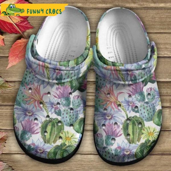 Cactus Seamless Pattern Floral Crocs