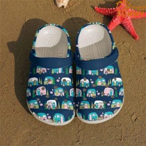 Campers Pattern Flamingo Crocs