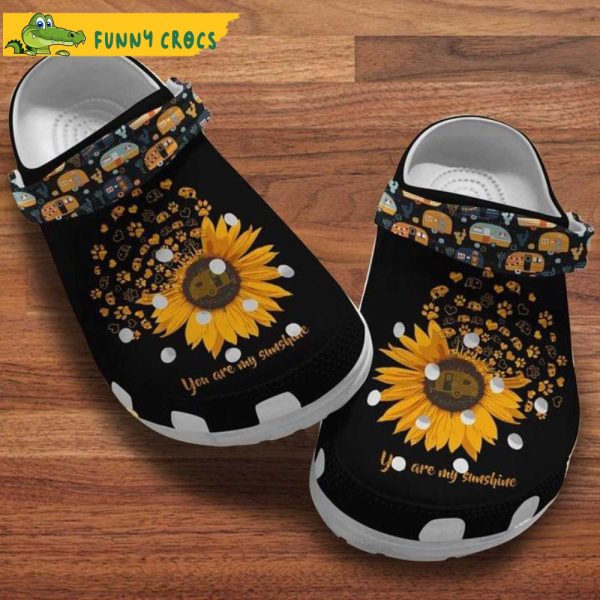 Camping Sunflower Dog Crocs