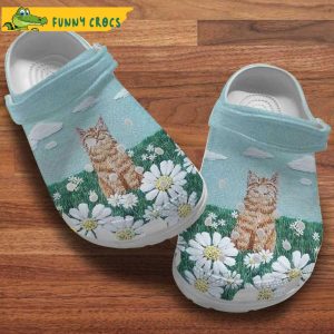 Cat With Daisy Flower Crocs