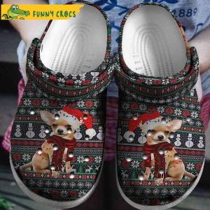 Chihuahua Christmas Knitted Dog Crocs