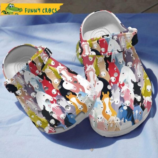 Colorful Cartoon Horse Crocs