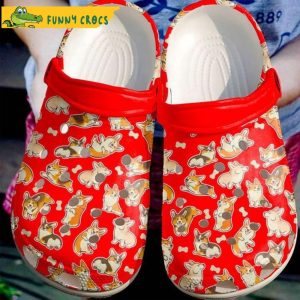 Corgi Puppies Red Pattern Dog Crocs