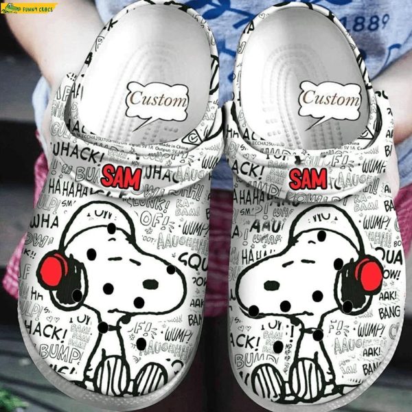 Custom Disney Listening To Music Snoopy Crocs