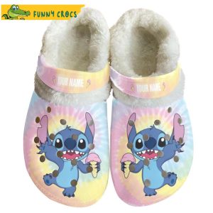 Custom Icecream Fleece Stitch Crocs