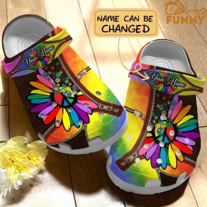 Custom LGBT Hippie Crocs