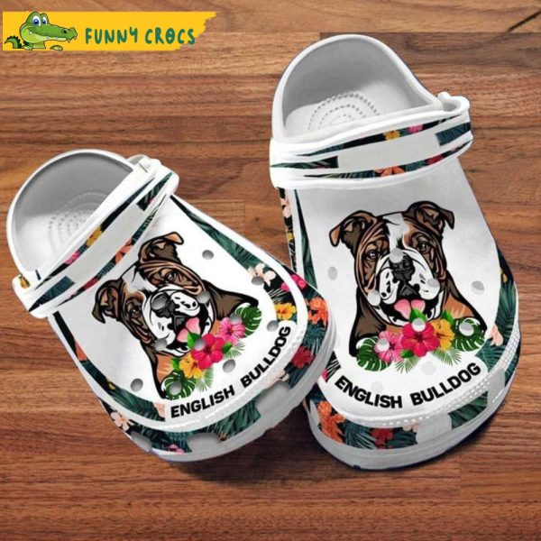 Custom Name English Bulldog Crocs