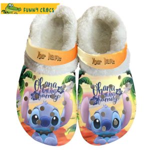 Custom Ohana Mlean Family Fleece Stitch Crocs 1